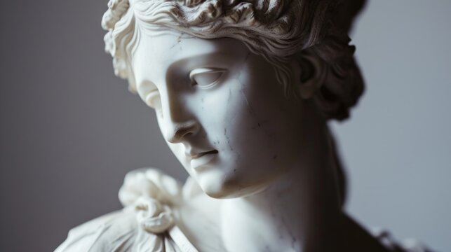 Statue of love in the style of Rococo and Romanticism. Happy Valentine's Day. The 14th of February