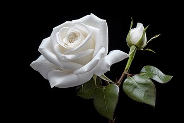 White rose on a white background