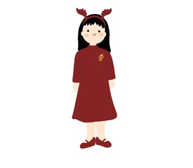 cute fashionable girl/women illustration isolated png