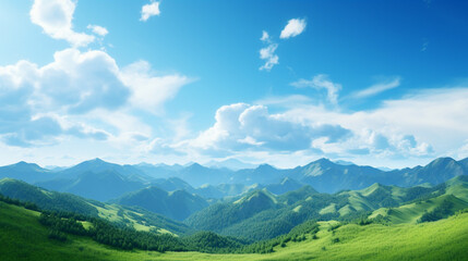 mountain landscape with sky and clouds