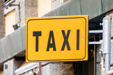 Florence, Italy, July 25, 2023. Place where you can take a taxi