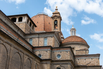 Florence, Italy, July 25, 2023. The Basilica of San Lorenzo is one of the main places of Catholic...