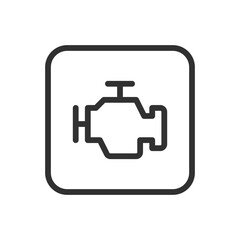 Fototapeta premium Car parts, car engine. Modern, simple flat vector illustration for web site or mobile app