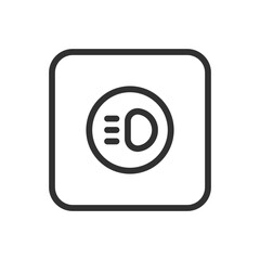 Obraz premium Car parts, long light dashboard sign icon. Modern, simple flat vector illustration for web site or mobile app