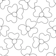 Möbelaufkleber easter flowers vector plant pattern line doodle © Kristina