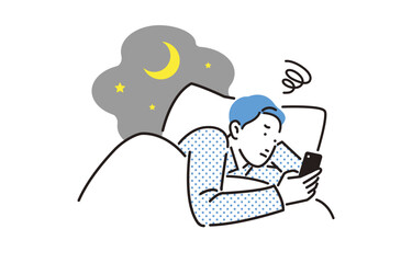 不眠症の男性