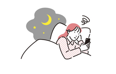 不眠症の女性