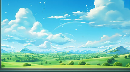 landscape with clouds and sky