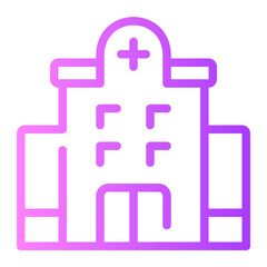 hospital gradient icon
