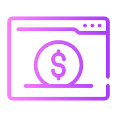 onlie donation gradient icon