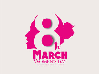 Women's Day 8th march vector illustration