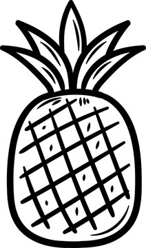 Handdrawn Pineapple Doodle
