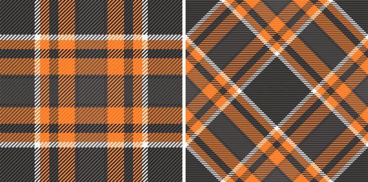 Check texture background of tartan plaid fabric with a textile pattern vector seamless. Set in retro colors for slim skirt fashion.