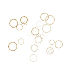 Bokeh Overlay golden glitter Bubbles
