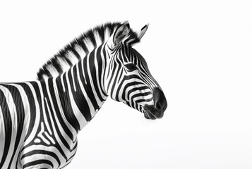 Fototapeta na wymiar zebra isolated on white background. generative ai