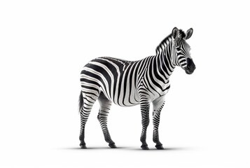zebra isolated on white background. generative ai