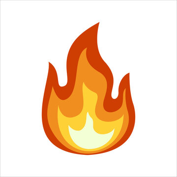 an illustration of a flame. Isolated Vector Illustration