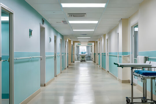 background of corridor in hospital or clinic image