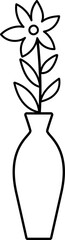 flower vase outline