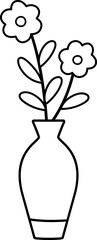flower vase outline