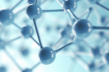 Abstract molecules background. Realistic molecule or atom structure