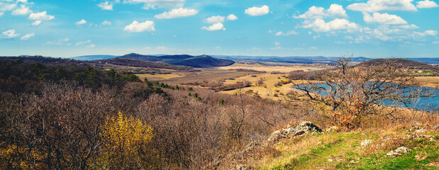 Mountain valley. Balaton Uplands National Park Tihany peninsula, Hungary