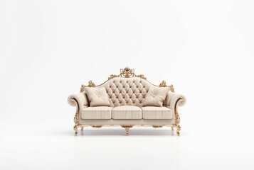 luxury sofa isolated on white background. generative ai