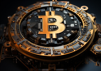Bitcoin Technology wallpaper Ai generated Image