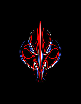 Vector abstract graffic pfttern on black background