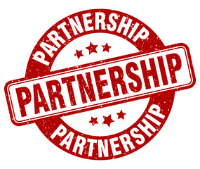 partnership stamp. partnership label. round grunge sign