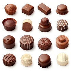 A variety of delicious chocolates
