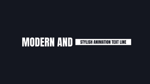Modern and Stylish Animation Text Line