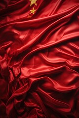 Obraz premium A red flag with five gold stars