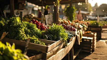 The atmosphere at the farmer's market at dawn is delightful, with stalls brimming with fresh products. It's a traditional morning market experience