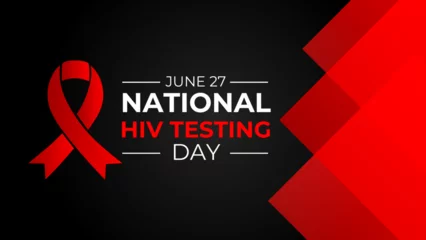 Foto auf Acrylglas Hiv Testing day, June 27. Vector template for banner, greeting card, poster of HIV testing day. suit for banner, cover, card, flyer, brochure, website, landing page, Ads, poster. Vector illustration. © Umar