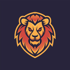 lion e-sport logo vector illustration