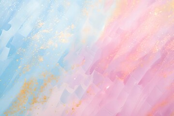 Abstract background with a close up view of a pearl pink, gold and pearl blue texture for project, beauty background with pastel color texture. Flat lay