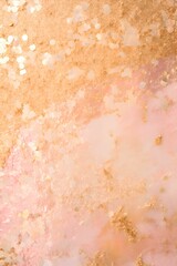 Abstract background with a close up view of a shiny, pink, gold and white colored dust. Texture for project, beauty background, textured with pastel color flakes, sparkle background