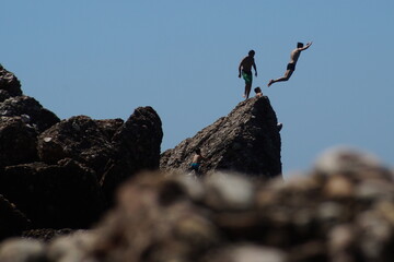 cliff jump montenegro beach