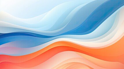 Obraz premium Abstract wave orange white and blue background 