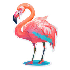 pink flamingo bird Generative ai