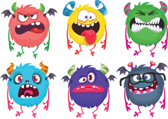 Fotobehang Cute cartoon Monsters. Vector set of cartoon monsters © drawkman