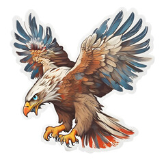 eagle with flag Generative ai