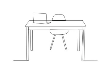 Minimalist home working space.