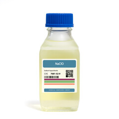 NaClO - Sodium hypochlorite.