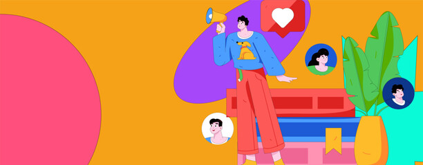 Personnel doing job interview flat vector concept operation hand drawn illustration
