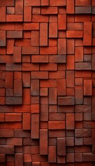 A close-up of red brick texture forming a captivating background, capturing the warmth and timeless appeal of the architectural element.
