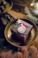 cake and Santa Claus