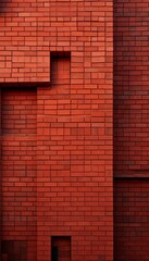 A close-up of red brick texture forming a captivating background, capturing the warmth and timeless appeal of the architectural element.