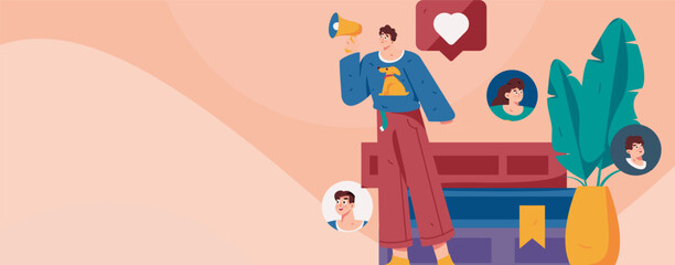 Personnel doing job interview flat vector concept operation hand drawn illustration
